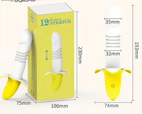 dương vật giả đa năng rung thụt quả chuối Haoqi Fun Banana kích thích